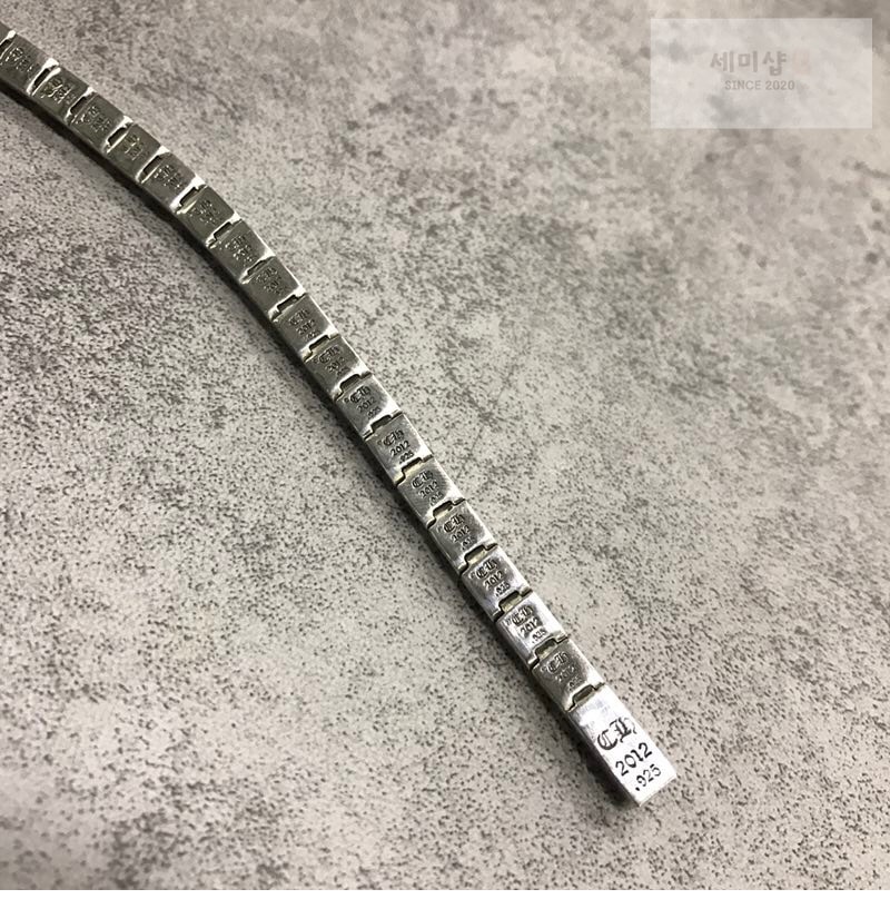 Chrome Hearts 크롬하츠 크로스 블럭 925 실버 팔찌 악세사리 8번 이미지