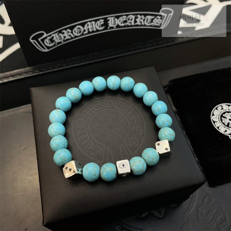 Chrome Hearts 크롬하츠 터키석 비즈 브레이슬릿 터키석 악세사리 6번 이미지