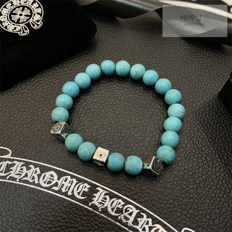 Chrome Hearts 크롬하츠 터키석 비즈 브레이슬릿 터키석 악세사리 8번 이미지
