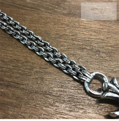 Chrome Hearts 크롬하츠 페이퍼체인 925실버 목걸이 60cm 악세사리 4번 이미지