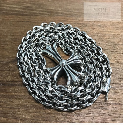 Chrome Hearts 크롬하츠 페이퍼체인 925실버 목걸이 60cm 악세사리 8번 이미지