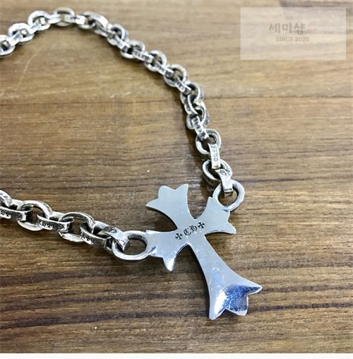 Chrome Hearts 크롬하츠 페이퍼 라지 크로스 펜던트 목걸이 50cm 악세사리 3번 이미지