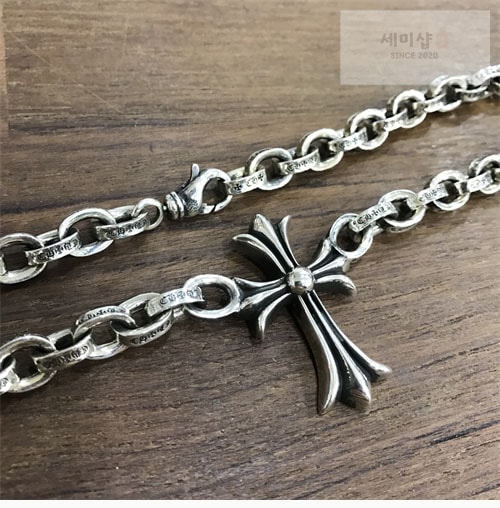 Chrome Hearts 크롬하츠 페이퍼 라지 크로스 펜던트 목걸이 50cm 악세사리 6번 이미지