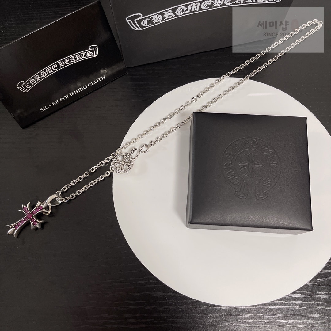 Chrome Hearts 크롬하츠 CH 크로스 베이비 팻 파베 루비 악세사리 5번 이미지