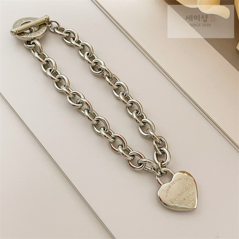 Tiffany And Co 티파니앤코 리턴 투 티파니 하트 태그 토글 브레이슬릿 화이트 골드 악세사리 4번 이미지