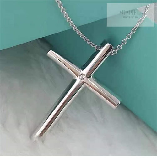 Tiffany And Co 티파니앤코 빅 십자가 큐빅 롱 목걸이 악세사리 2번 이미지