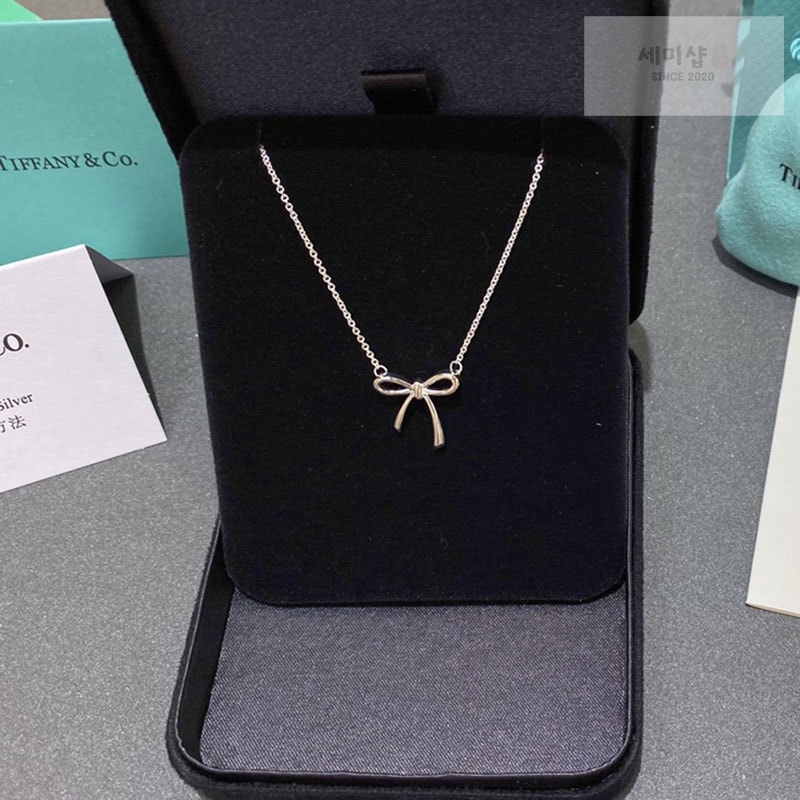 Tiffany And Co 티파니앤코 스털링 실버 리본 보우 목걸이 악세사리 1번 이미지