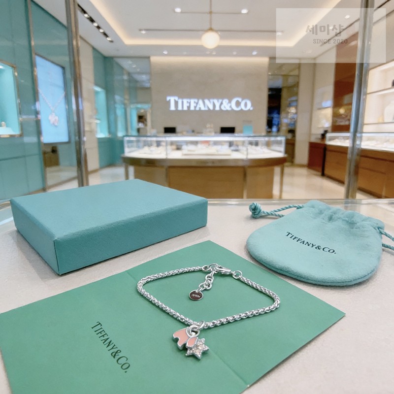 Tiffany And Co 티파니앤코 실버 체인 스타 캐릭터 팬던트 참 브레이슬릿 화이트 골드 악세사리 1번 이미지