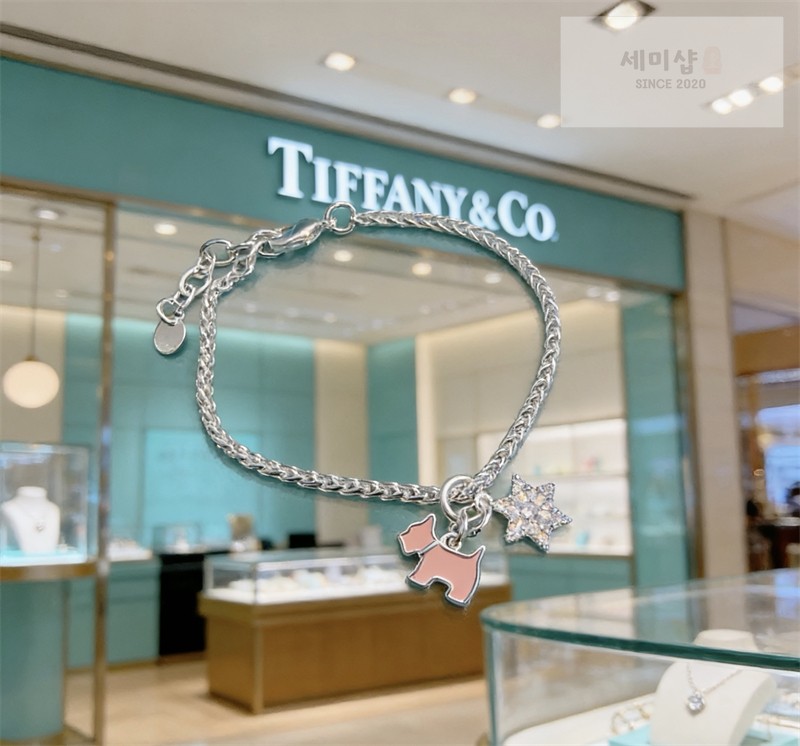 Tiffany And Co 티파니앤코 실버 체인 스타 캐릭터 팬던트 참 브레이슬릿 화이트 골드 악세사리 2번 이미지