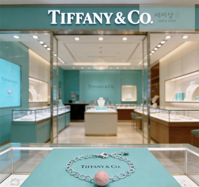Tiffany And Co 티파니앤코 컵케이크 참 스털링 실버 하트 브레이슬릿 화이트 골드 악세사리 5번 이미지