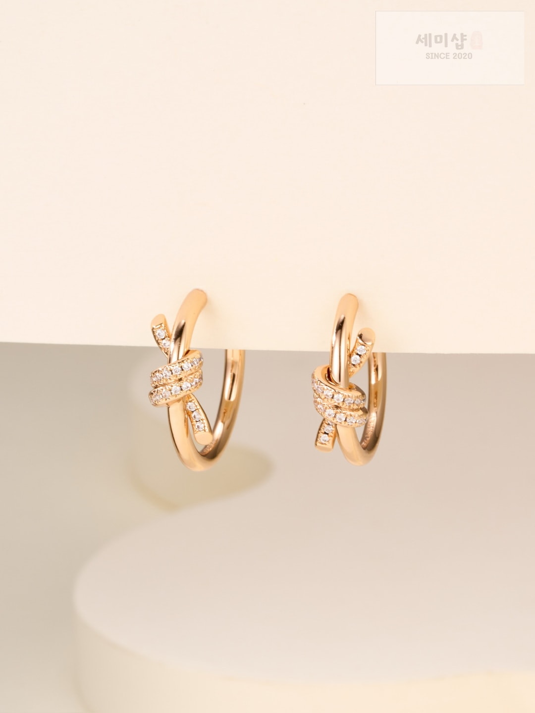Tiffany And Co 티파니 노트 후프 이어링 로즈골드 악세사리 1번 이미지