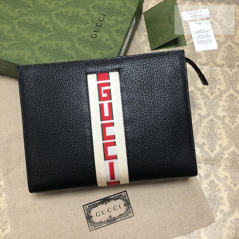 Gucci 구찌 로고 스트라이프 파우치 클러치백 475316 Bag 6번 이미지