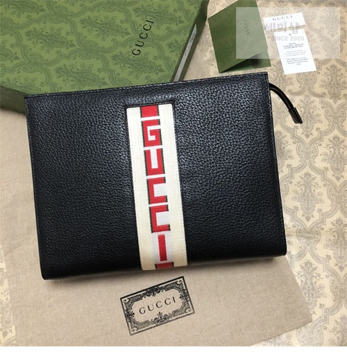 Gucci 구찌 로고 스트라이프 파우치 클러치백 475316 Bag 1번 이미지