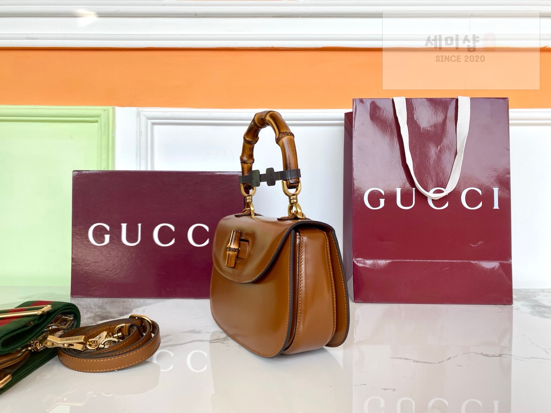 Gucci 구찌 뱀부 1947 스몰 탑 핸들 Bag 3번 이미지