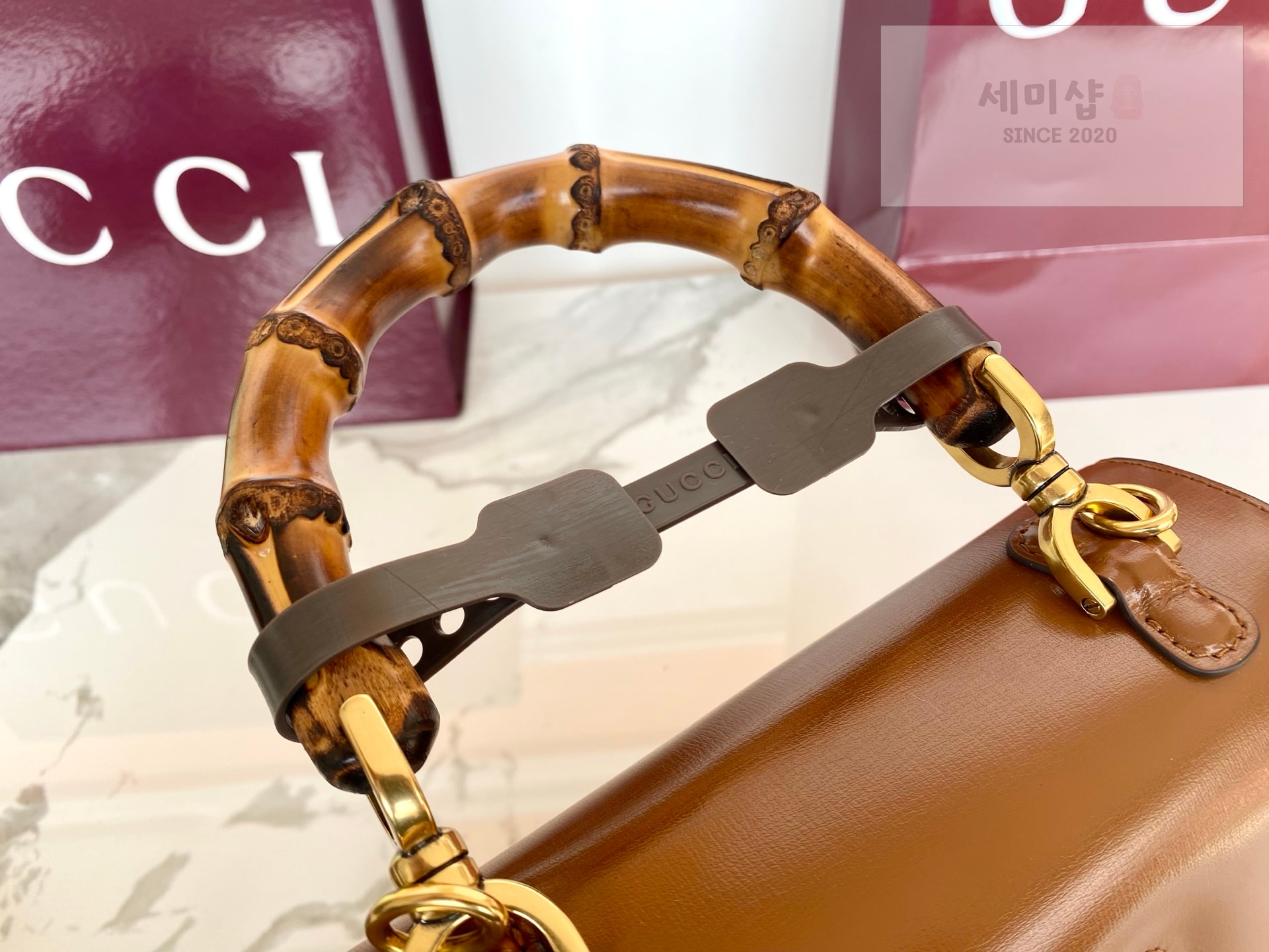Gucci 구찌 뱀부 1947 스몰 탑 핸들 Bag 6번 이미지