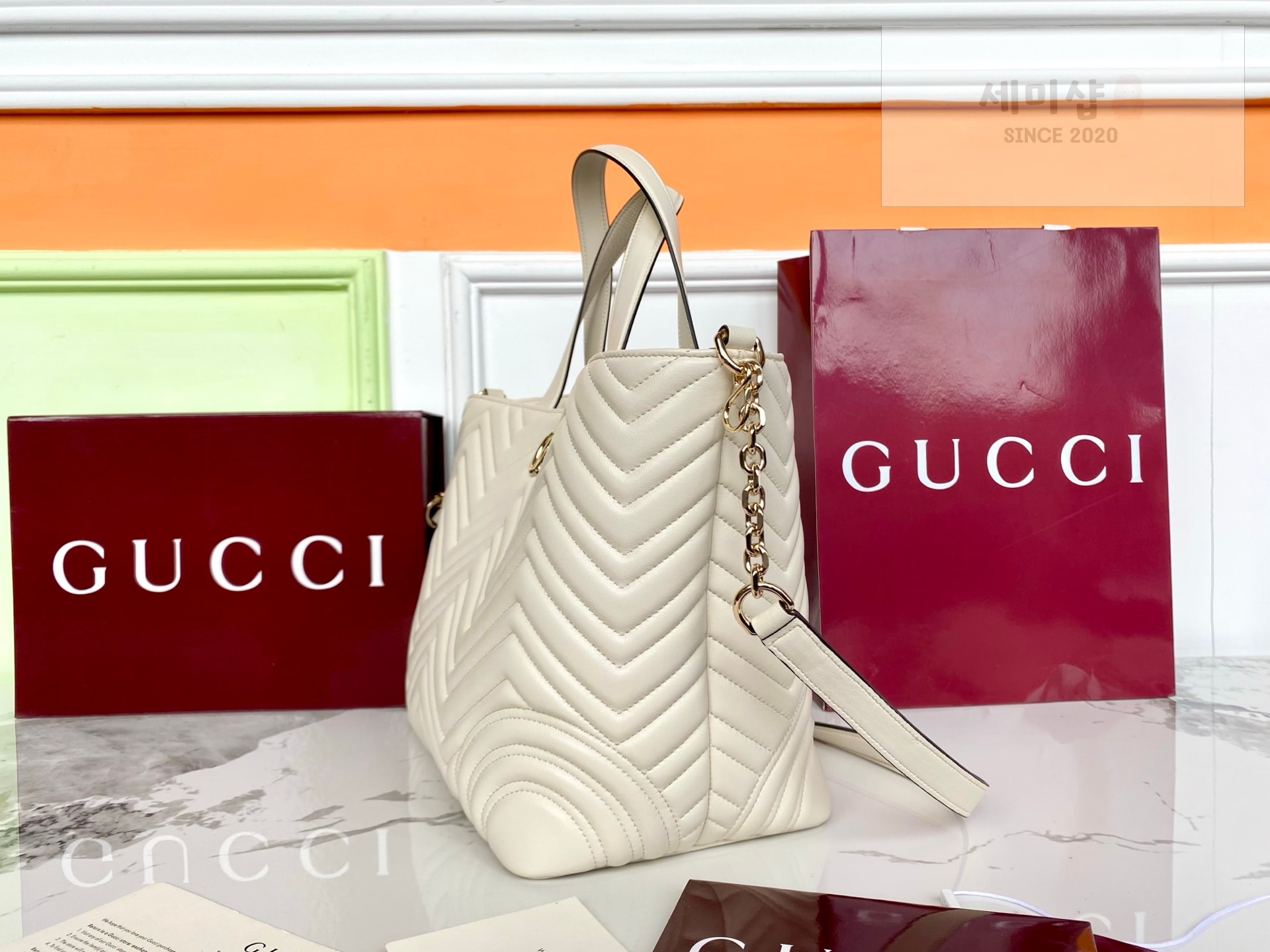 Gucci 구찌 베티 미디움 토트백 화이트 Bag 3번 이미지