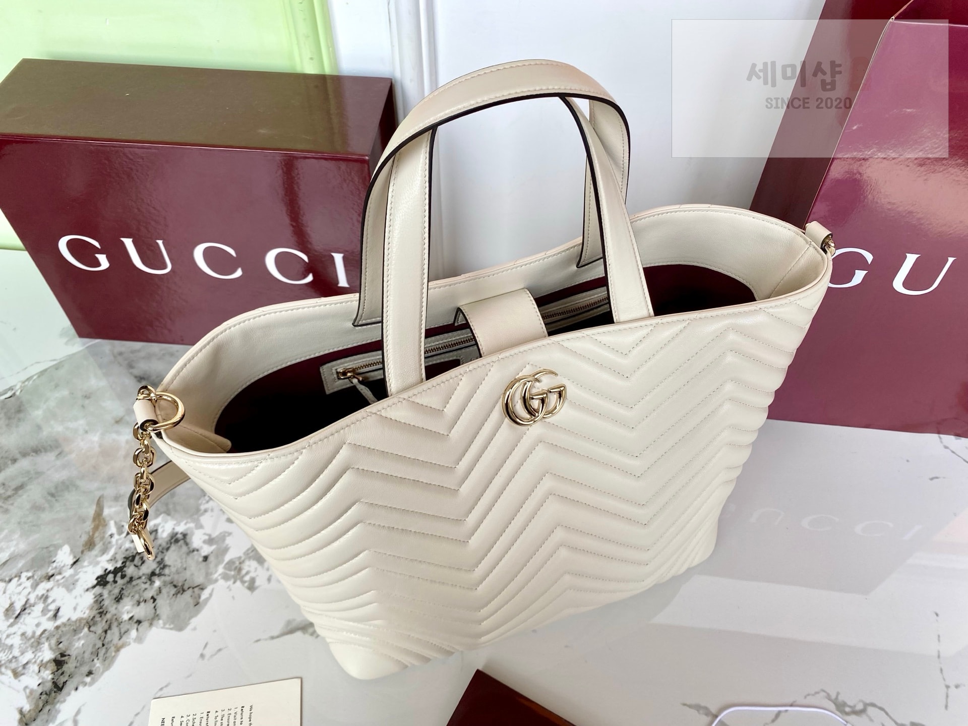 Gucci 구찌 베티 미디움 토트백 화이트 Bag 5번 이미지