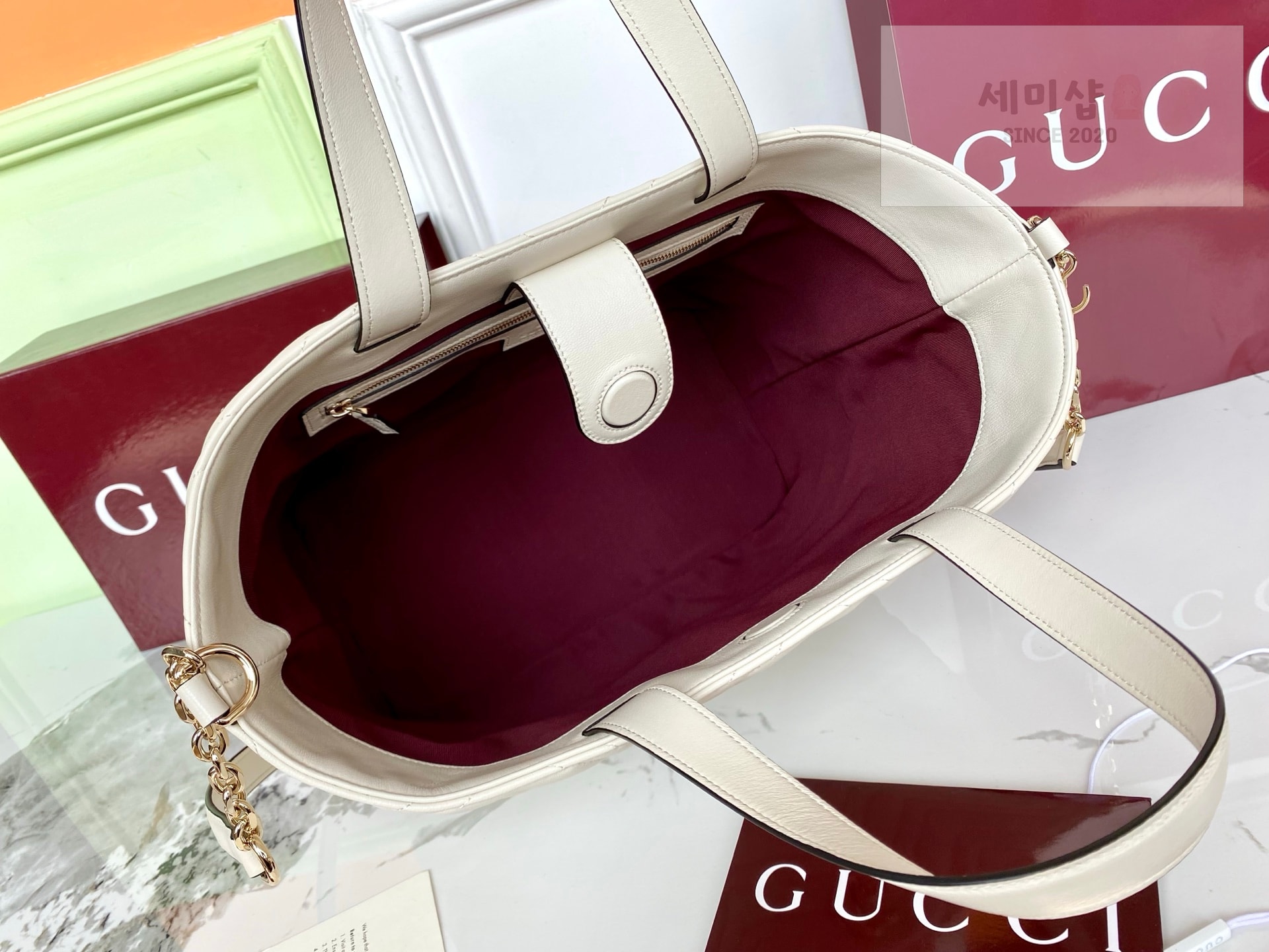 Gucci 구찌 베티 미디움 토트백 화이트 Bag 8번 이미지