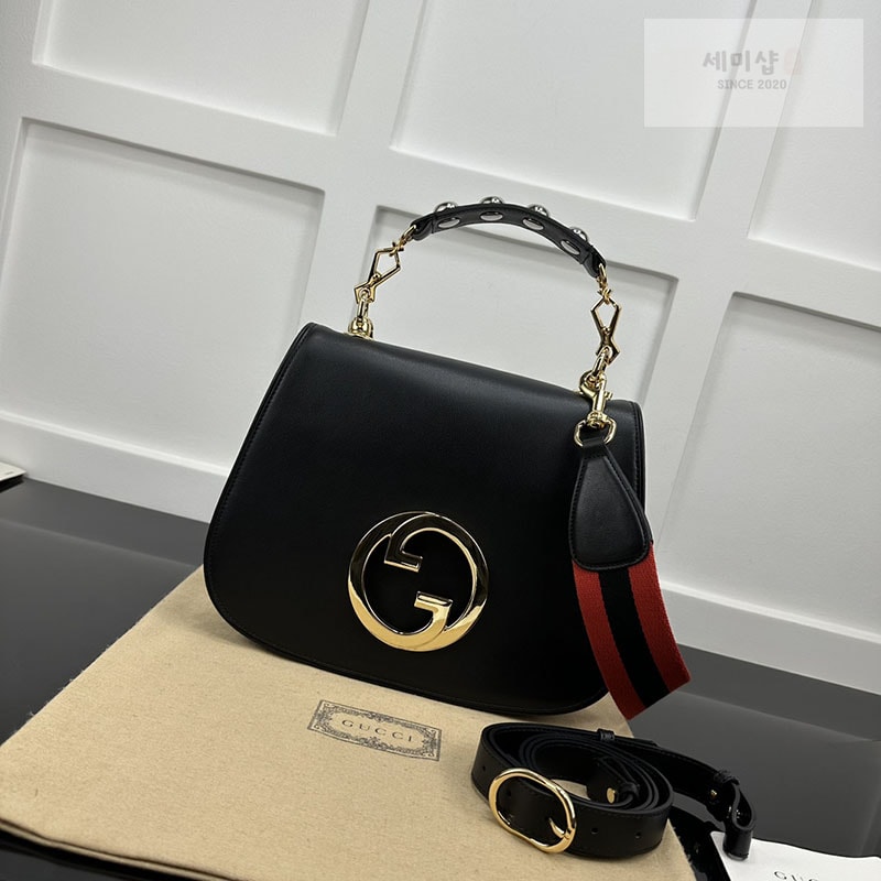 Gucci 구찌 블론디 미니엄 탑 핸들백 그린/레더 721172 Bag 6번 이미지