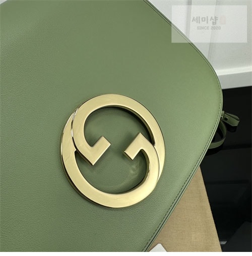 Gucci 구찌 블론디 미니엄 탑 핸들백 그린/레더 721172 Bag 14번 이미지