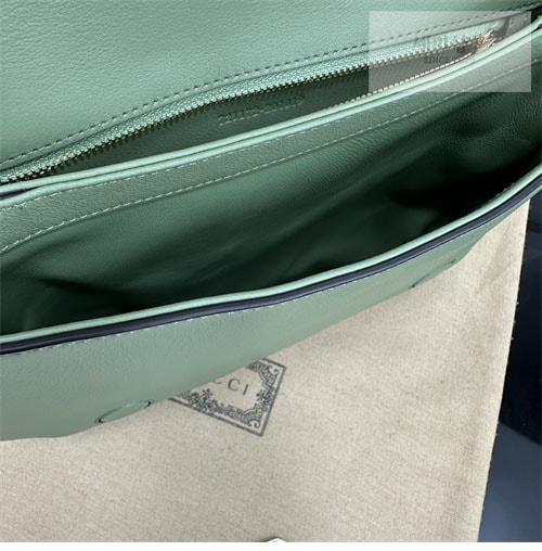Gucci 구찌 블론디 미니엄 탑 핸들백 그린/레더 721172 Bag 15번 이미지