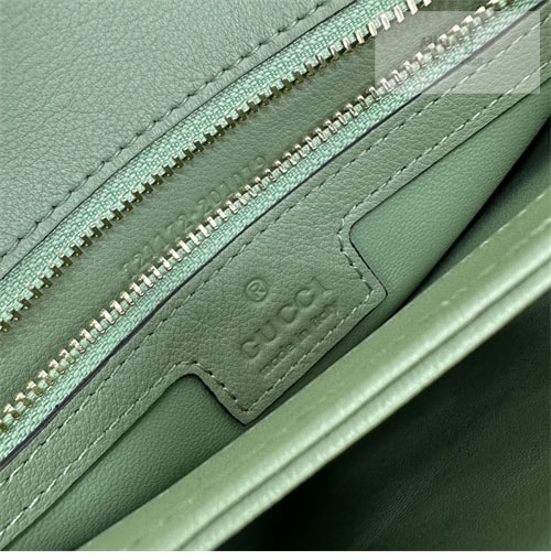 Gucci 구찌 블론디 미니엄 탑 핸들백 그린/레더 721172 Bag 11번 이미지