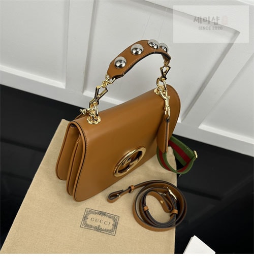Gucci 구찌 블론디 미니엄 탑 핸들백 그린/레더 721172 Bag 25번 이미지