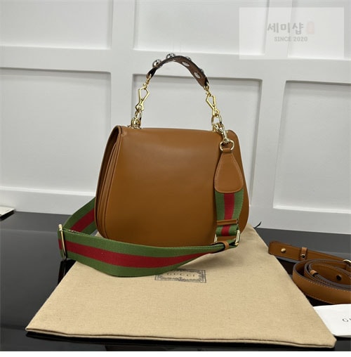 Gucci 구찌 블론디 미니엄 탑 핸들백 그린/레더 721172 Bag 26번 이미지