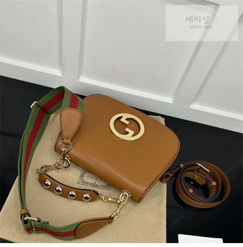 Gucci 구찌 블론디 미니엄 탑 핸들백 그린/레더 721172 Bag 27번 이미지