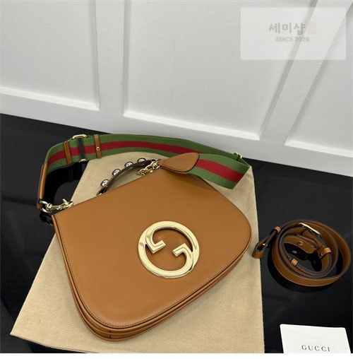 Gucci 구찌 블론디 미니엄 탑 핸들백 그린/레더 721172 Bag 28번 이미지