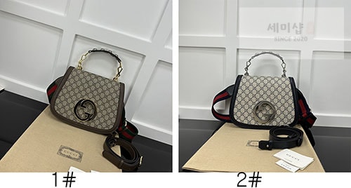 Gucci 구찌 블론디 미니엄 탑 핸들백 베이지/에보니 721172 Bag 4번 이미지