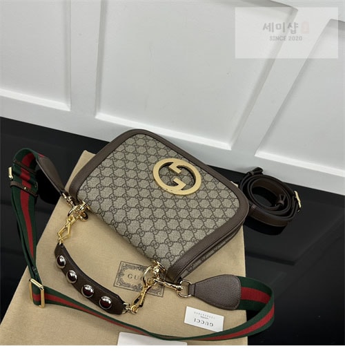 Gucci 구찌 블론디 미니엄 탑 핸들백 베이지/에보니 721172 Bag 8번 이미지