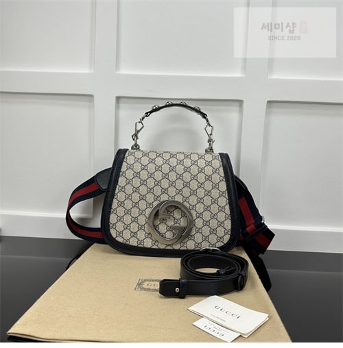 Gucci 구찌 블론디 미니엄 탑 핸들백 베이지/에보니 721172 Bag 17번 이미지