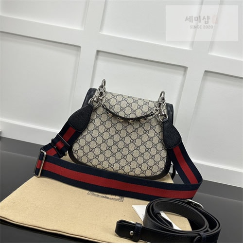 Gucci 구찌 블론디 미니엄 탑 핸들백 베이지/에보니 721172 Bag 18번 이미지
