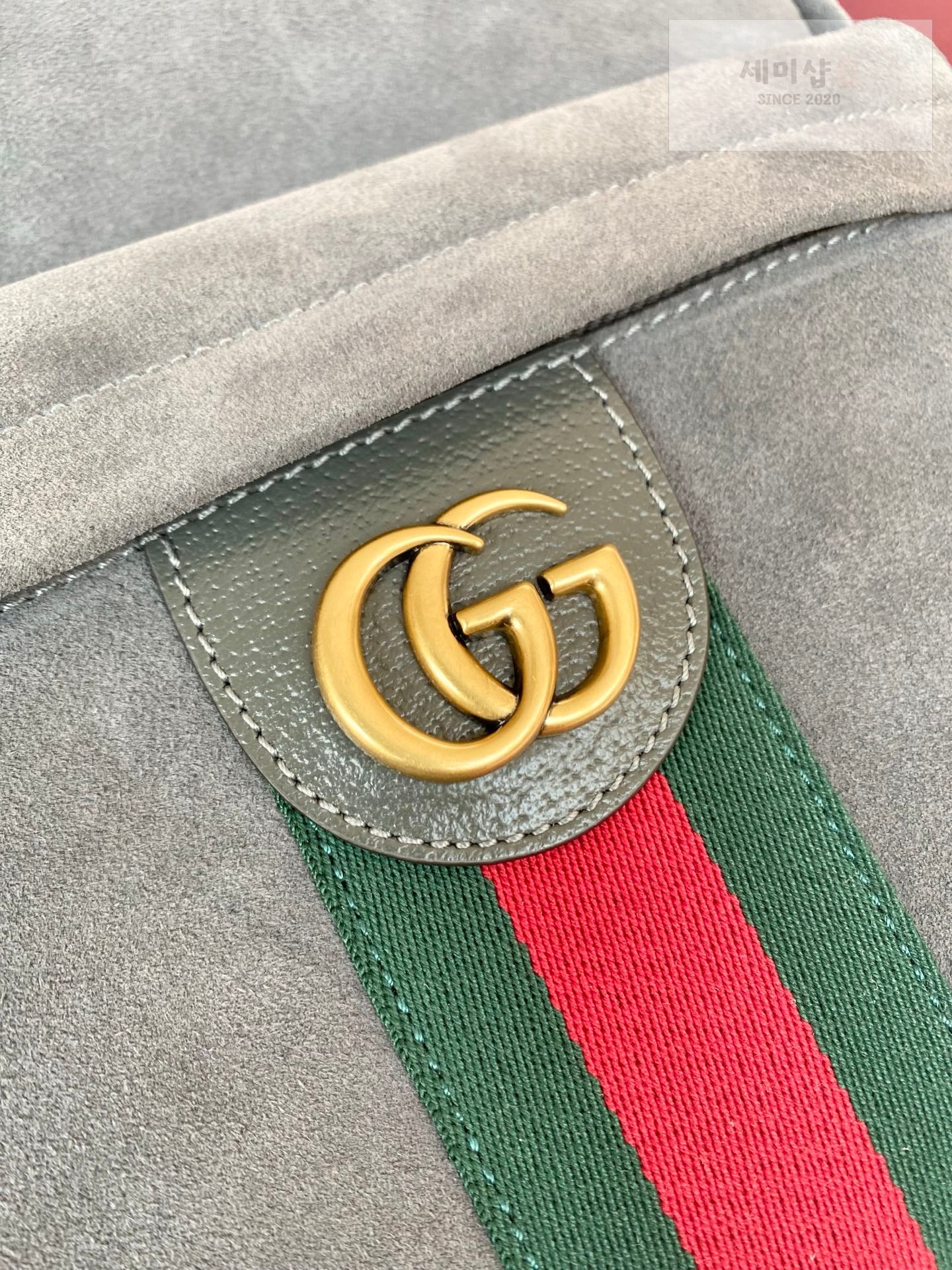 Gucci 구찌 오피디아 미디움 백팩 그레이 스웨이드 Bag 5번 이미지