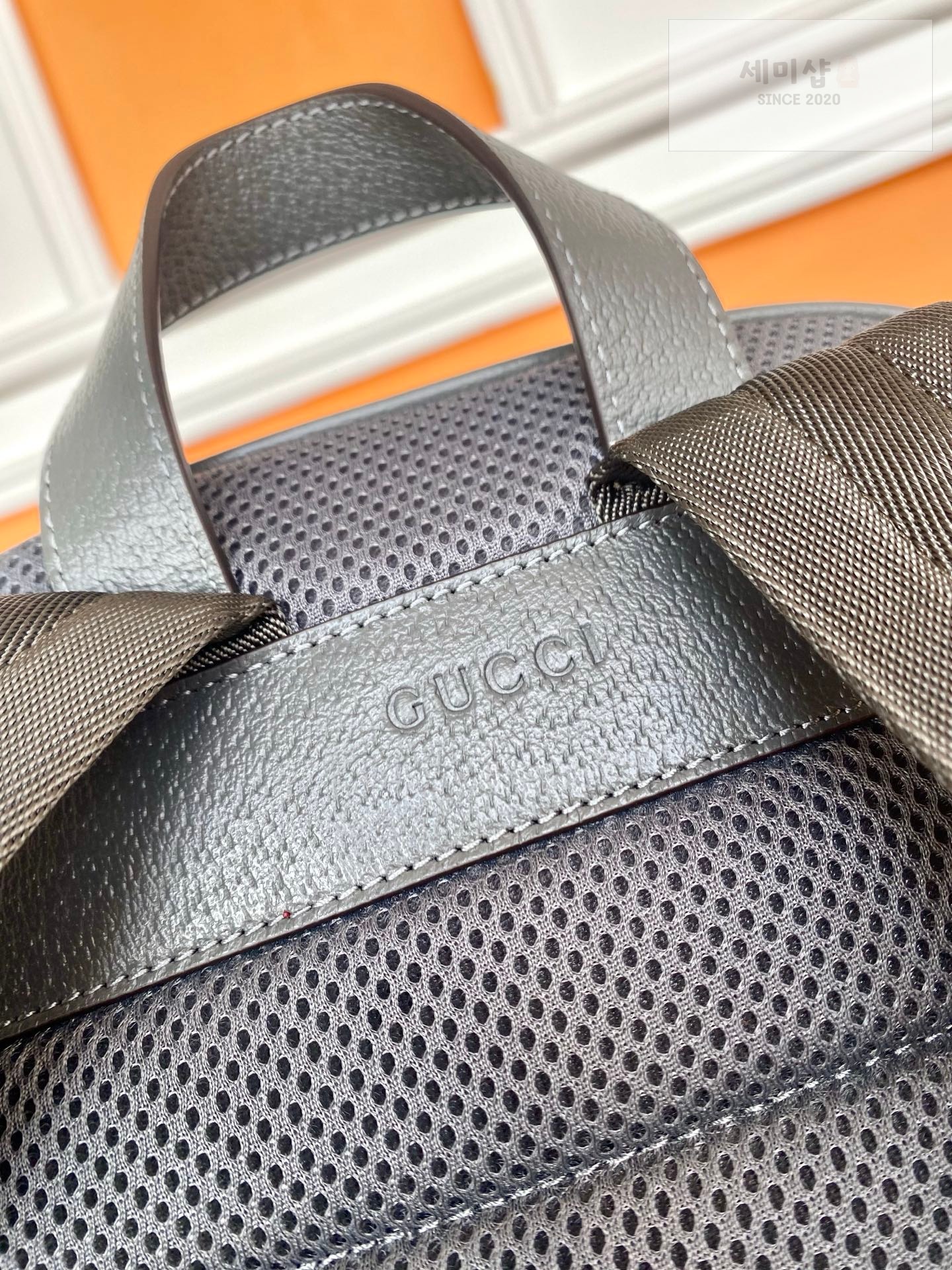 Gucci 구찌 오피디아 미디움 백팩 그레이 스웨이드 Bag 6번 이미지