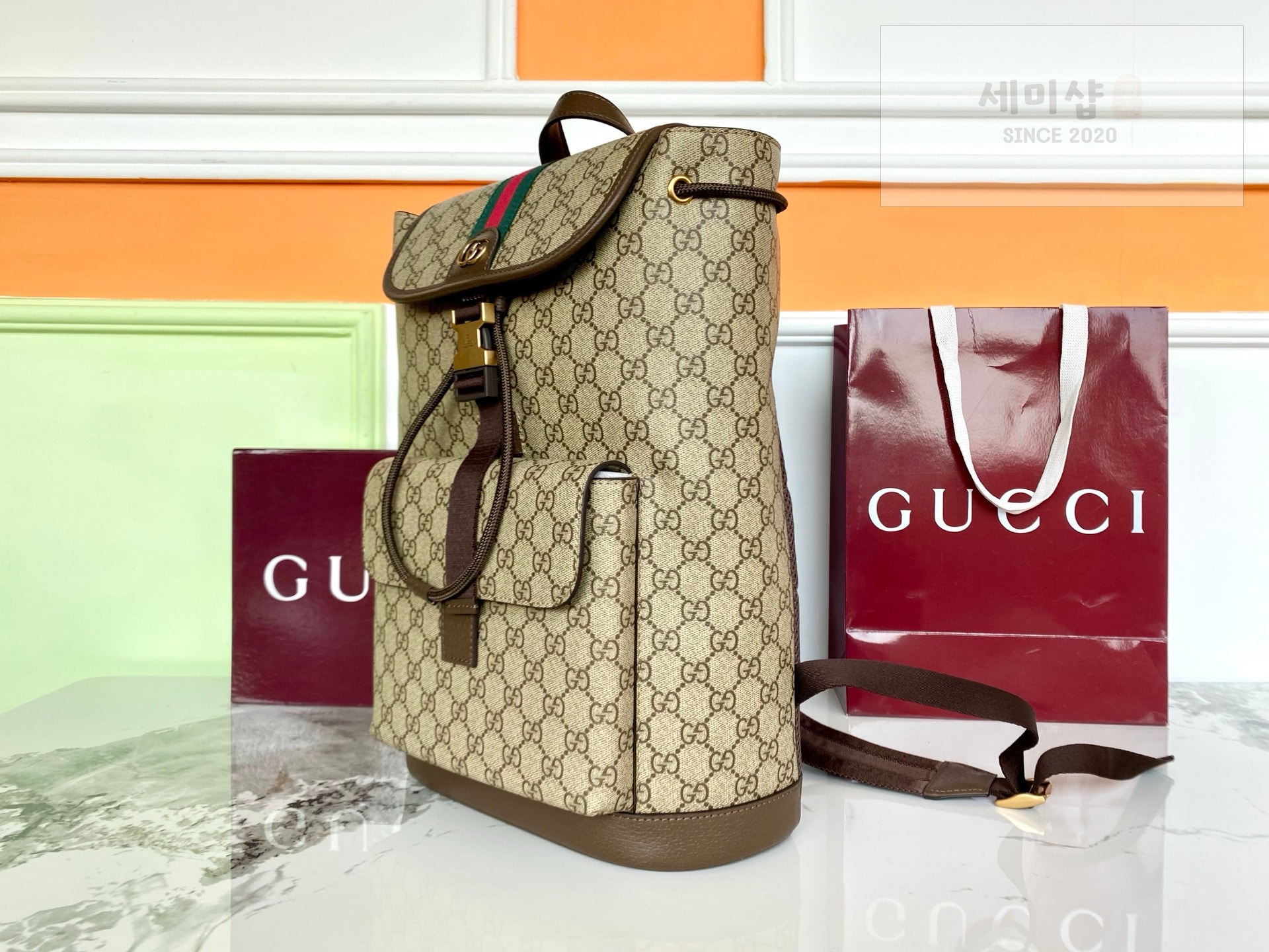Gucci 구찌 오피디아 스몰 백팩 모노그램 캔버스 Bag 3번 이미지