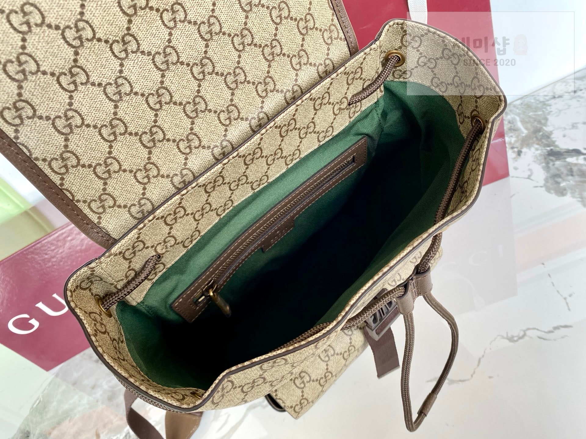 Gucci 구찌 오피디아 스몰 백팩 모노그램 캔버스 Bag 8번 이미지