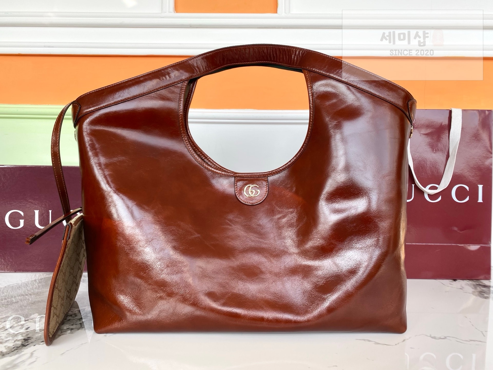 Gucci 구찌 질리오 라지 토트백 다크브라운 Bag 1번 이미지