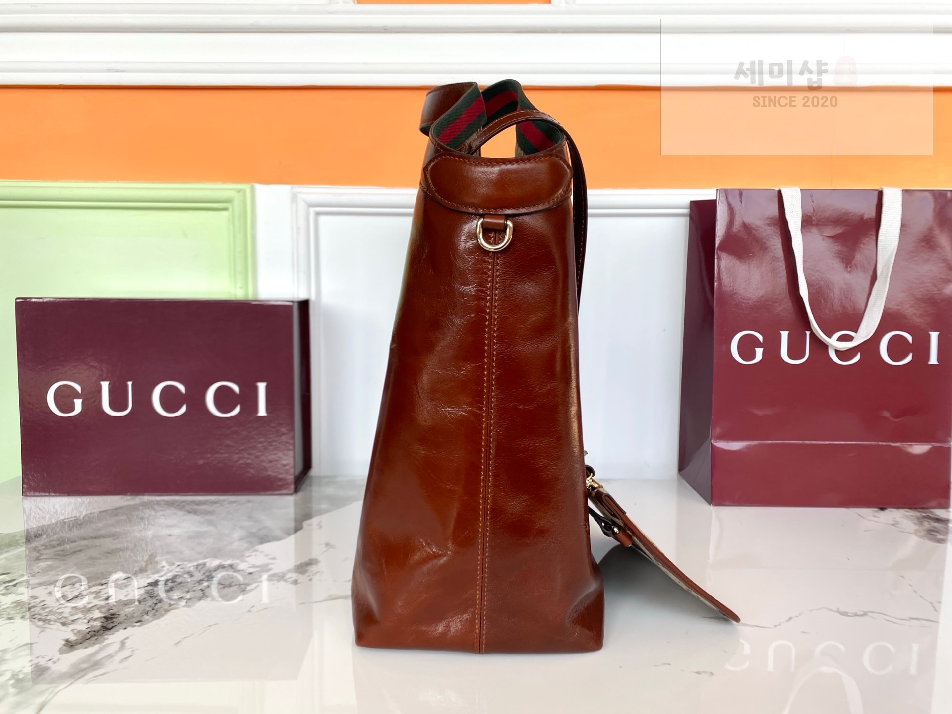 Gucci 구찌 질리오 라지 토트백 다크브라운 Bag 3번 이미지