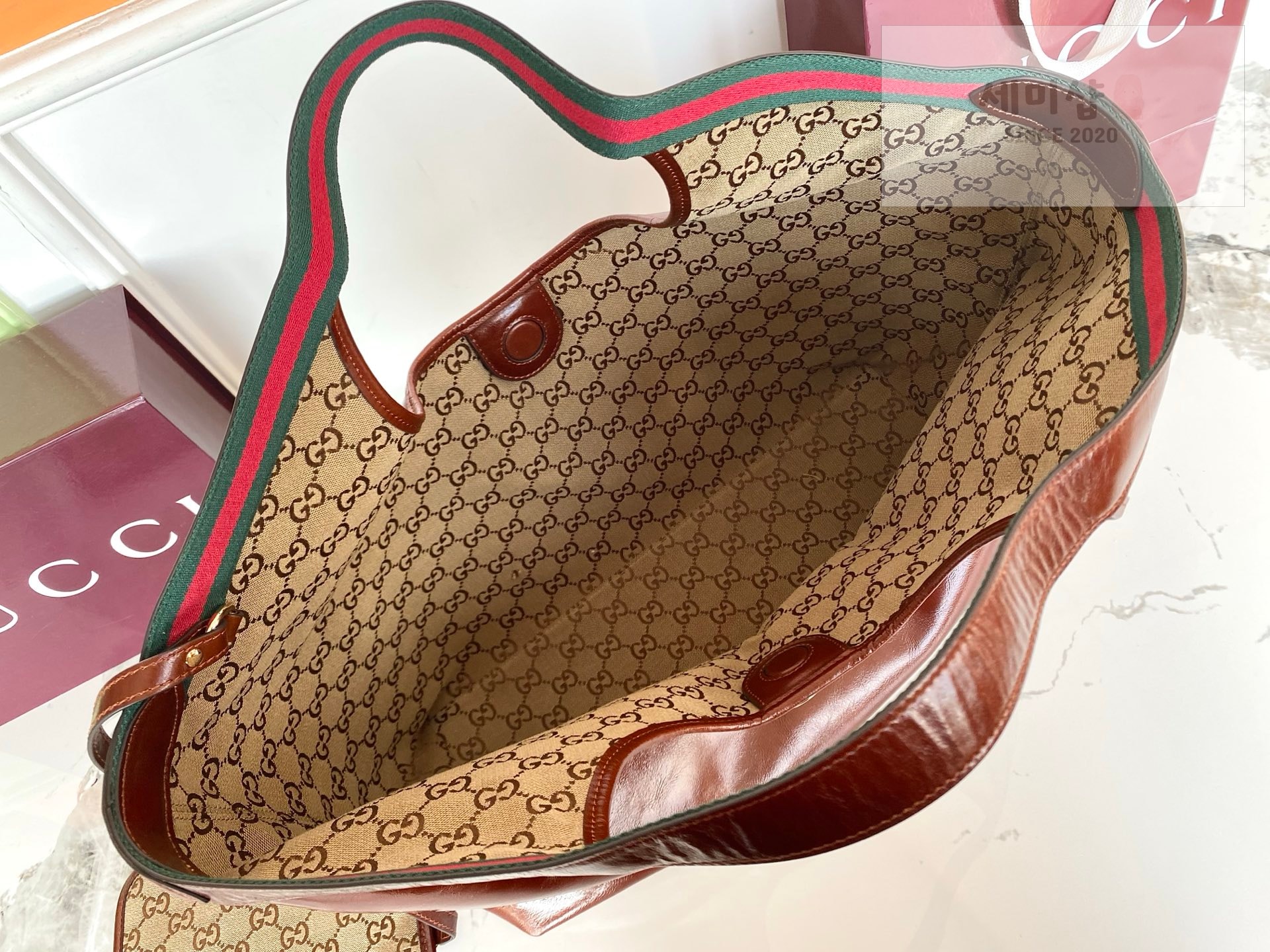 Gucci 구찌 질리오 라지 토트백 다크브라운 Bag 7번 이미지