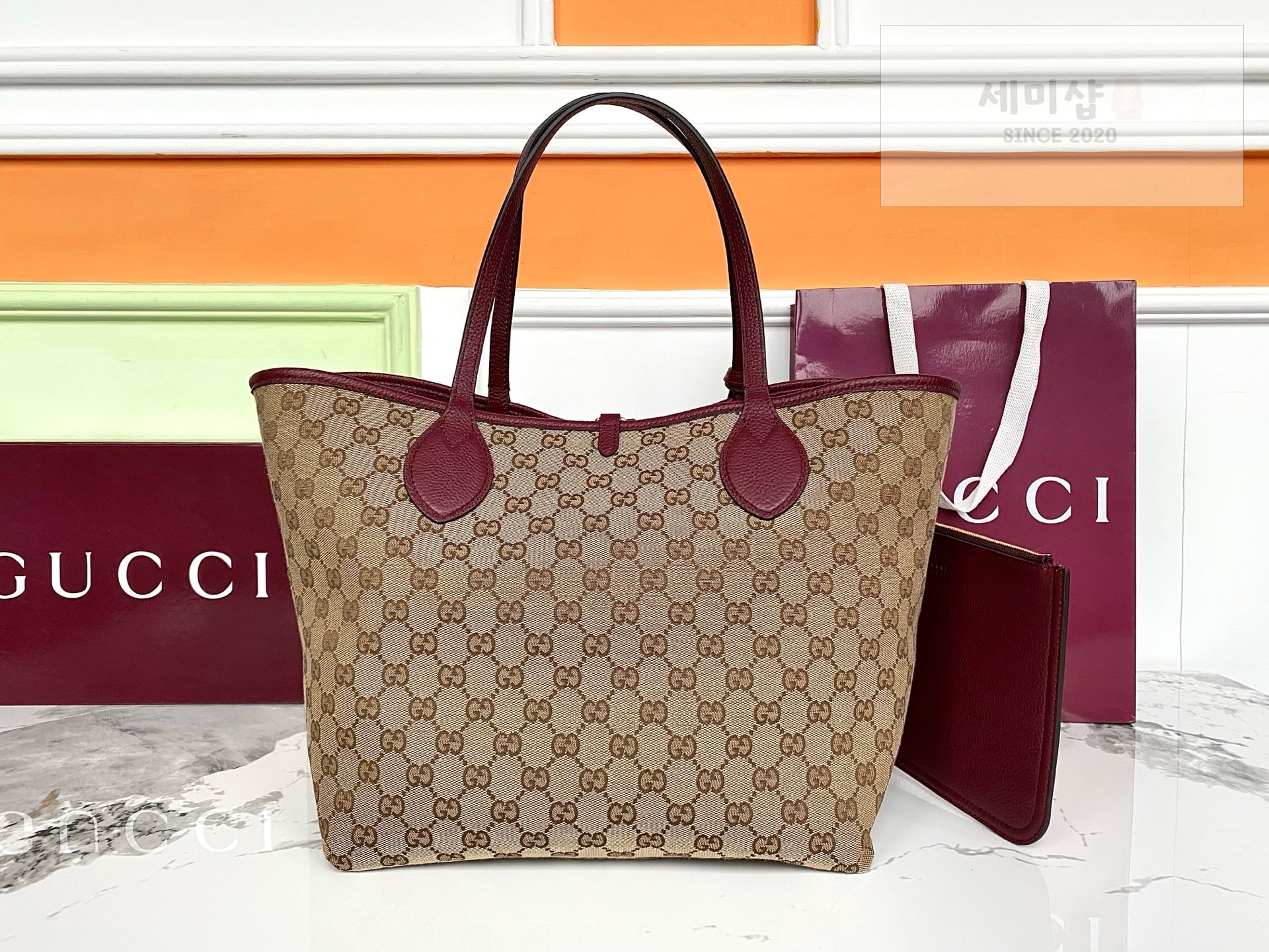 Gucci 구찌 토티시마 라지 리버서블 토트백 앙코라 레드 Bag 5번 이미지