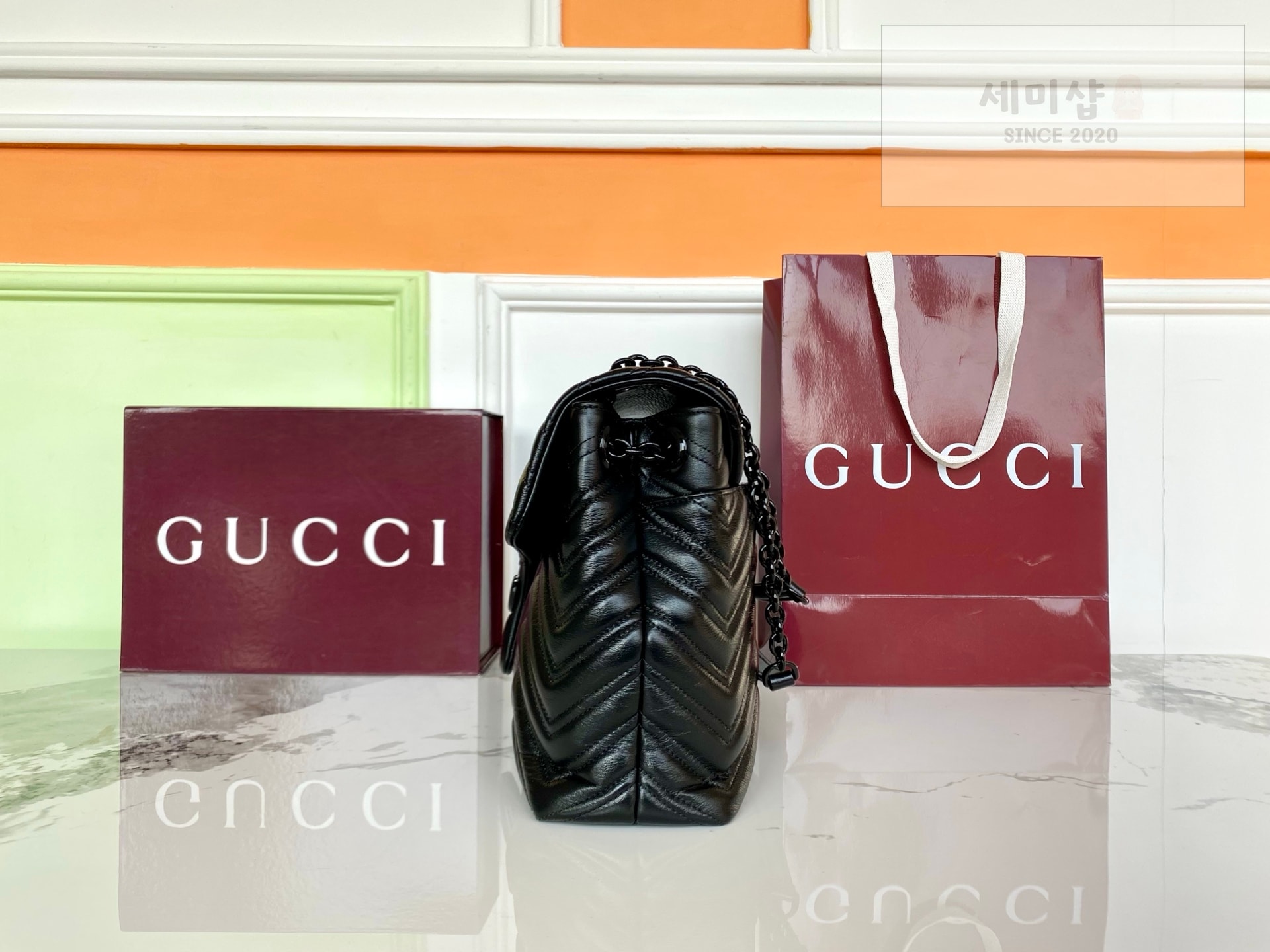 Gucci 구찌 GG 마몬트 라지 숄더백 Bag 3번 이미지