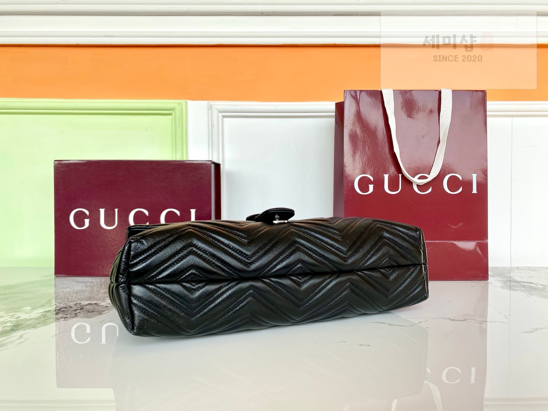 Gucci 구찌 GG 마몬트 라지 숄더백 Bag 4번 이미지
