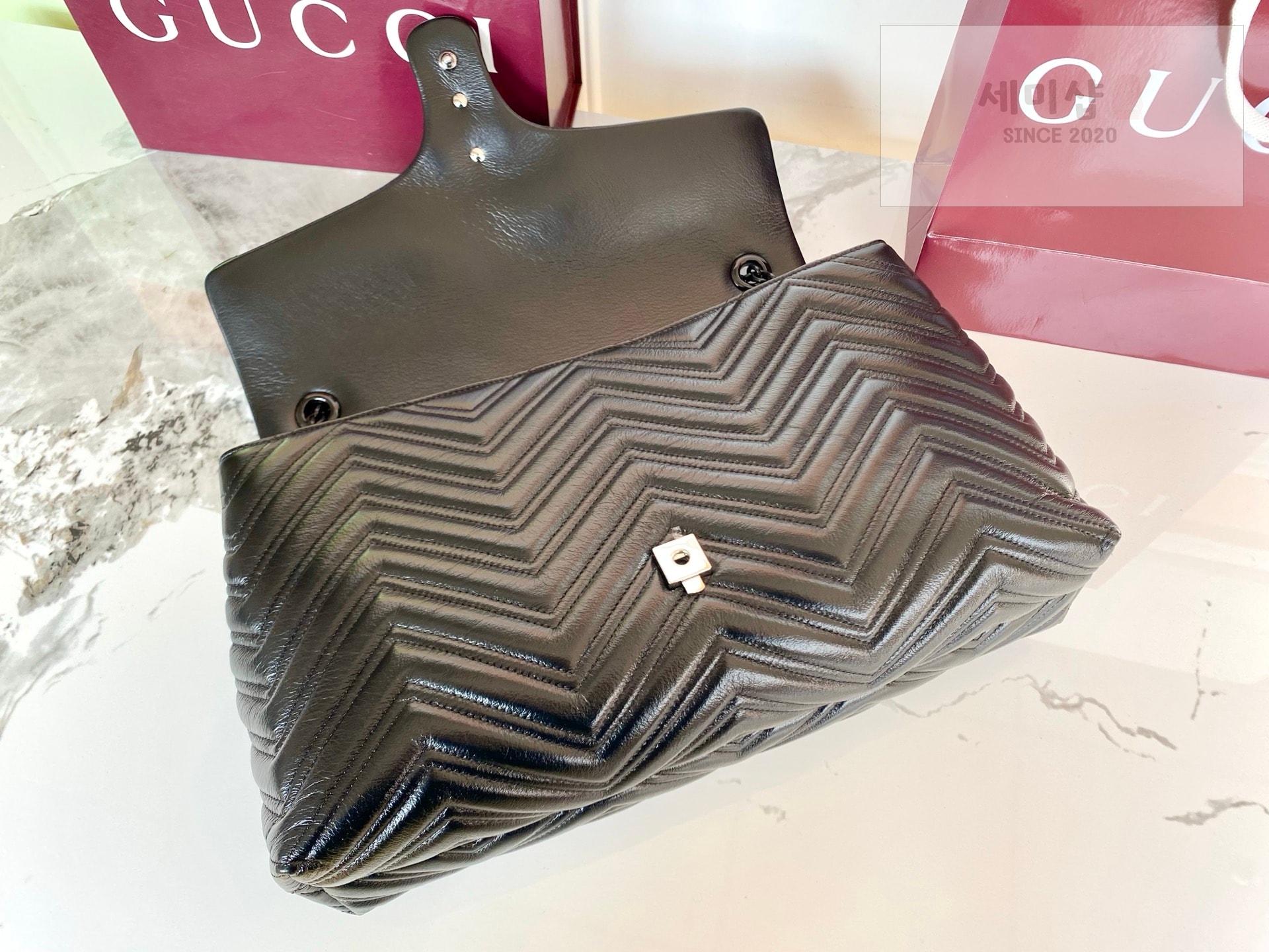 Gucci 구찌 GG 마몬트 라지 숄더백 Bag 6번 이미지