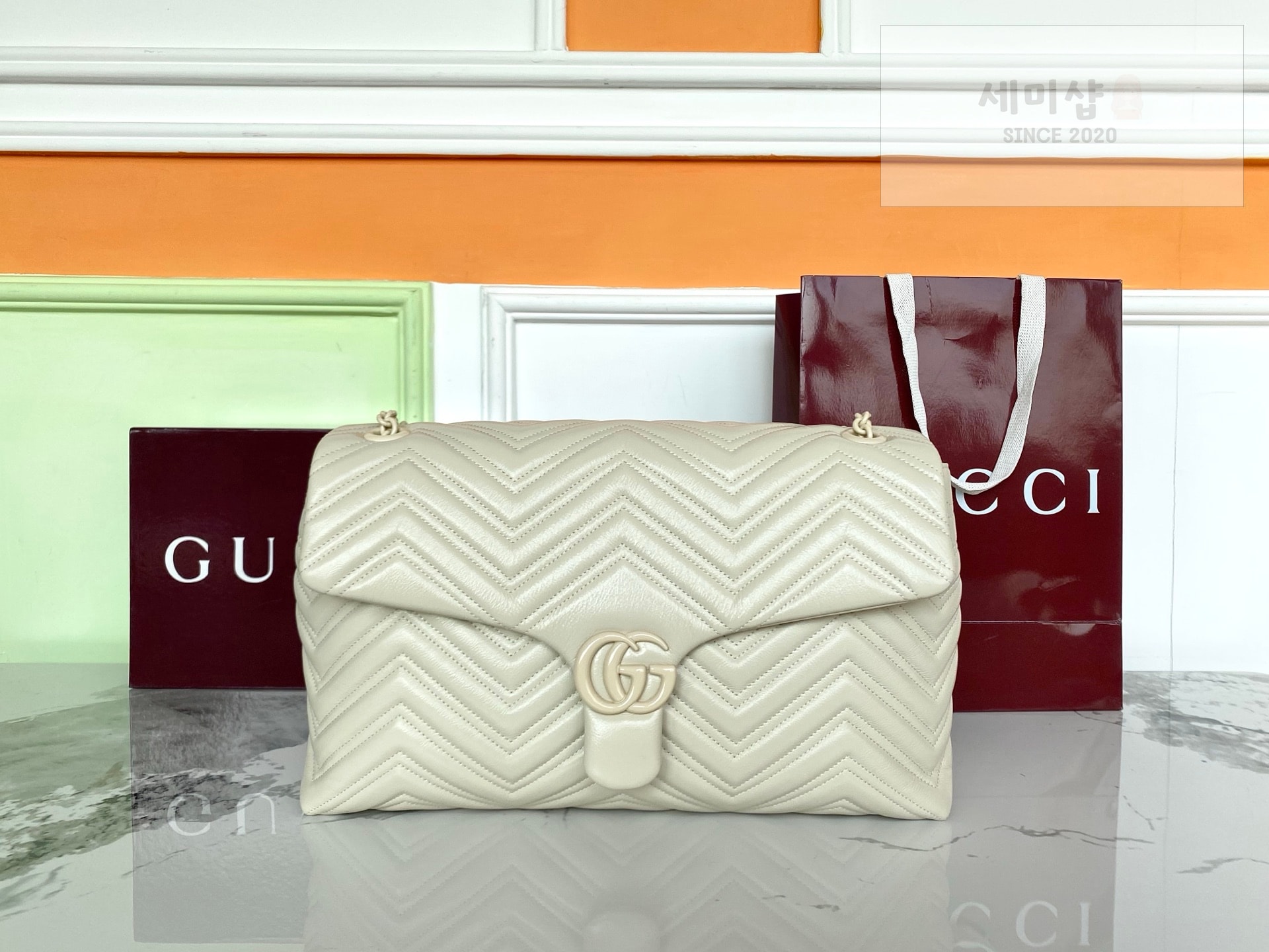 Gucci 구찌 GG 마몬트 라지 숄더백 Bag 2번 이미지
