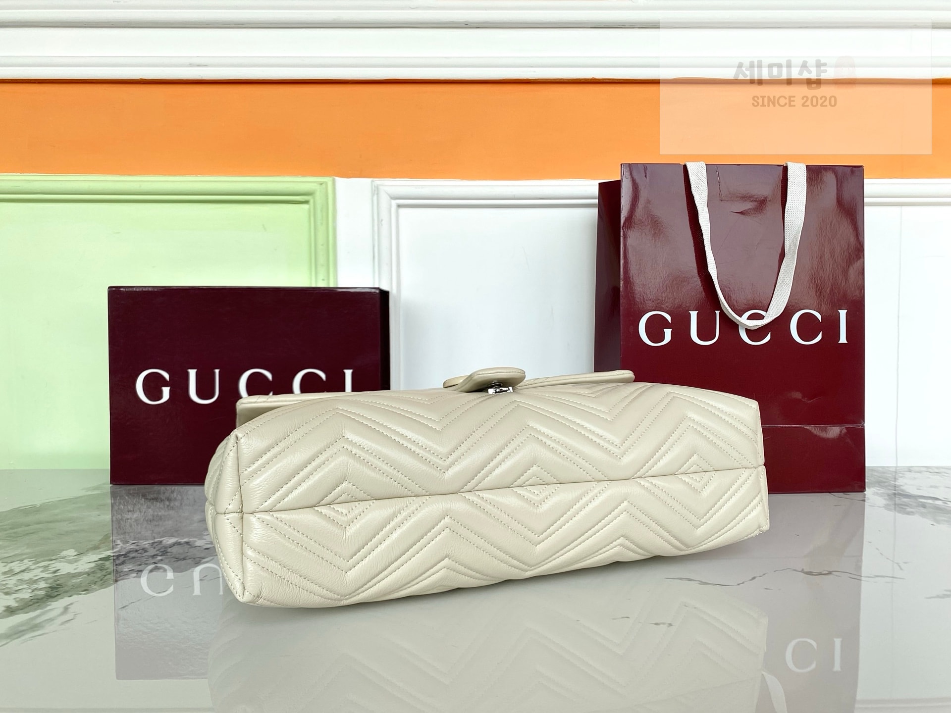Gucci 구찌 GG 마몬트 라지 숄더백 Bag 4번 이미지