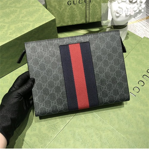 Gucci 구찌 GG 수프림 웹 클러치백 Bag 9번 이미지