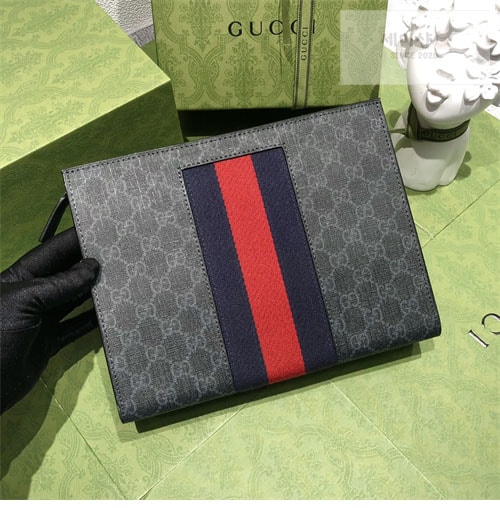 Gucci 구찌 GG 수프림 웹 클러치백 Bag 2번 이미지