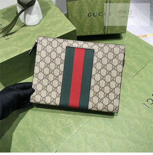 Gucci 구찌 GG 수프림 웹 클러치백 Bag 13번 이미지